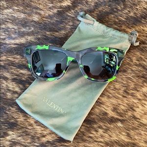 Valentino Camo Rockstud Sunglasses